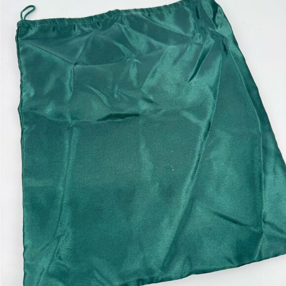 Robert Clergerie Paris Green Satin Drawstring Dust Bag 12x14 - Picture 3 of 5